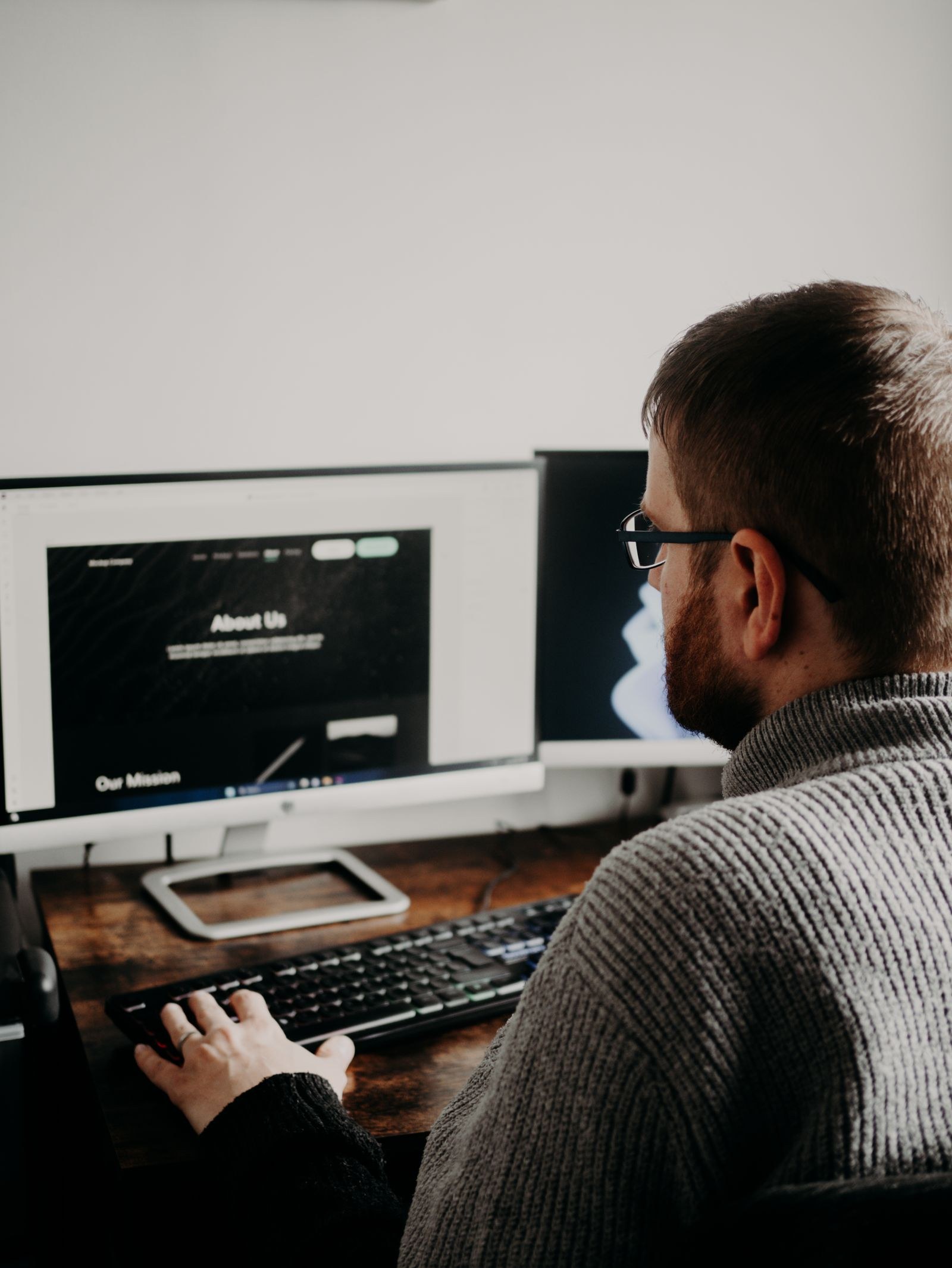 Creator workspace with phone and camera setup